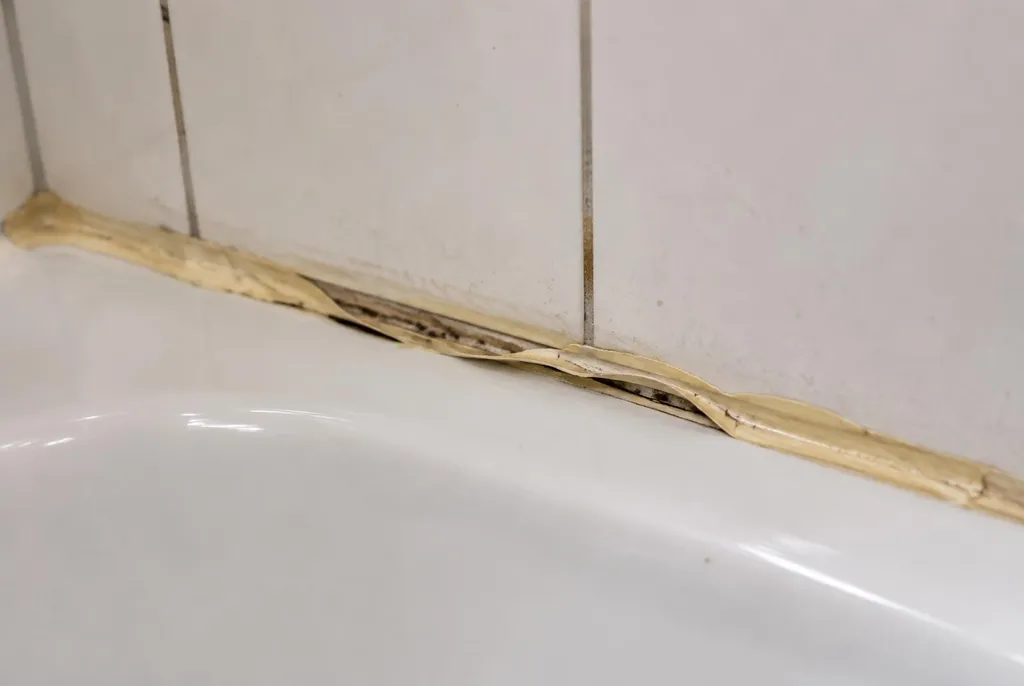 Kitbedrijf Elburg – loslatende kit naast het bad